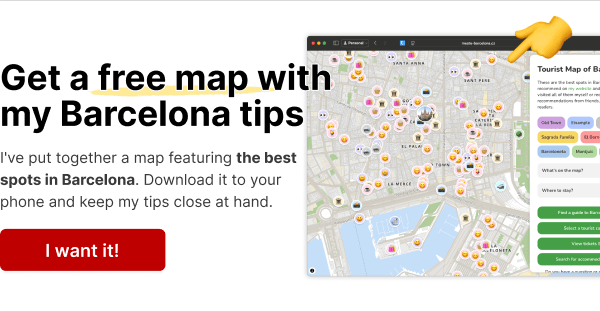 Map with my tips for places in Barcelona